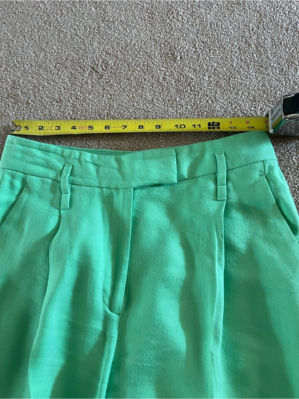 Reiss Mint Green Tailored Blazer and Wide-Leg Pants Set - blazer 8, pant 6 - Picture 13 of 16